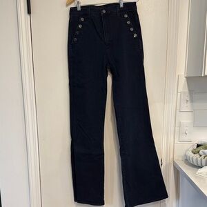 Joe's Jeans Flare Wide Leg with Button Accent
